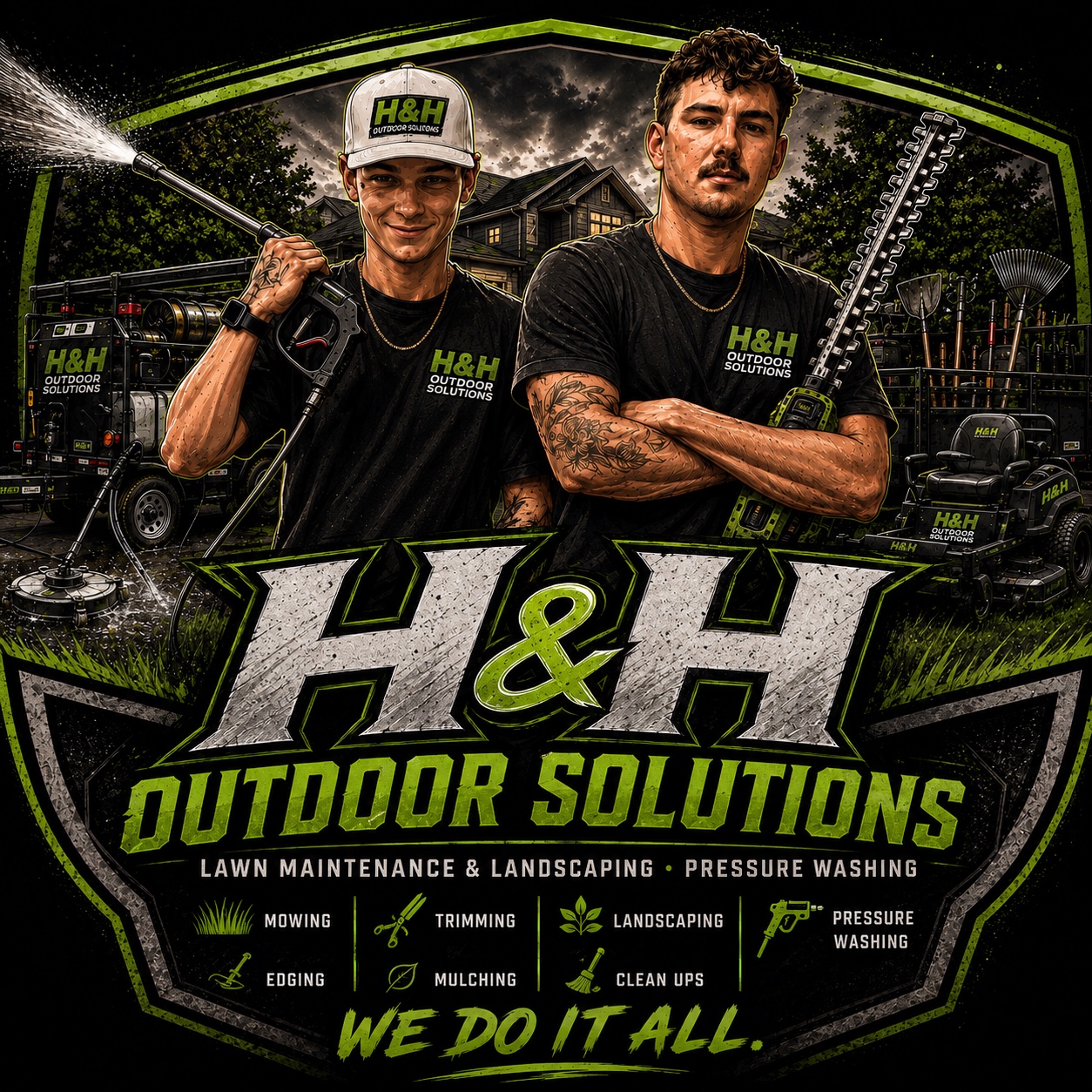 H&H Outdoor Solutions crew artwork